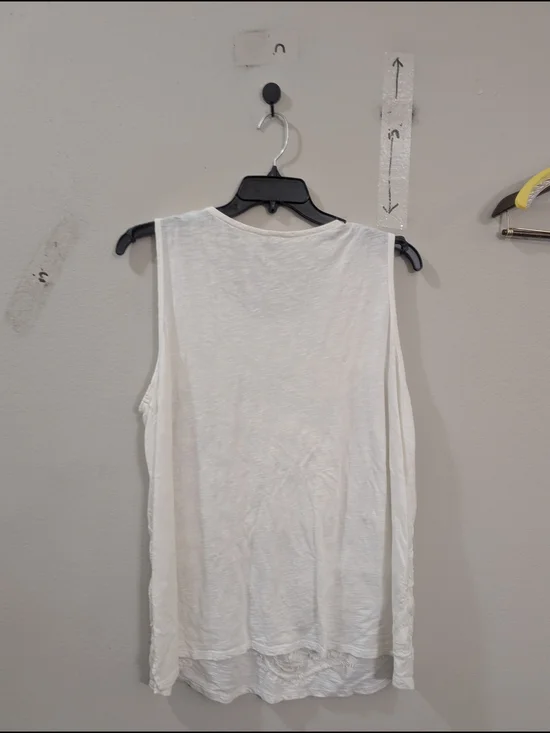 Lucky Brand White Embroidered Scoop Neck Tank - Picture 2 of 4